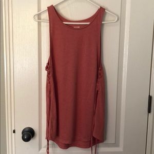 tank w laced up sides